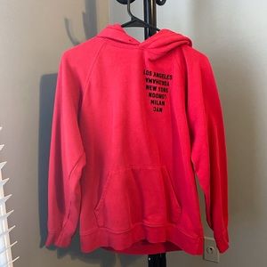 Red places hoodie comfy cotton size small forev21